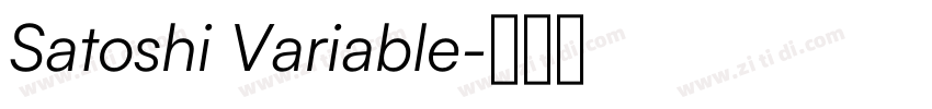 Satoshi Variable字体转换